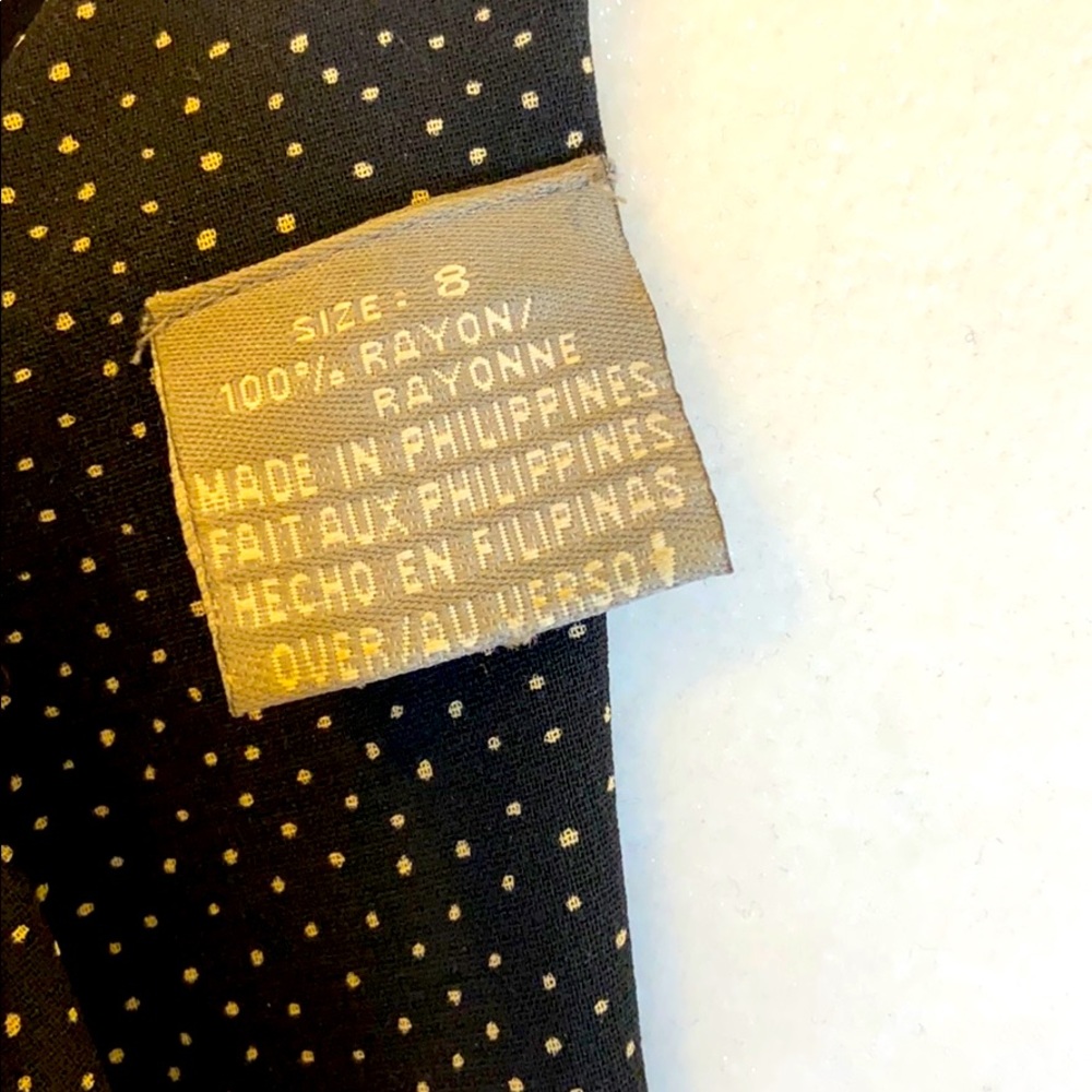 Liz Claiborne Black Polka Dot Dress - Picture 9 of 13